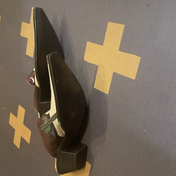 Sonora cactus motive Brown and Cream Design Women’s Mules - Picture 4 of 4